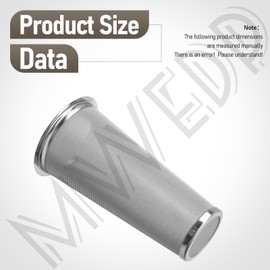 Fuel Tank Filter Strainer 304 Stainless Steel Cone Shaped for Kubota BX Series 1880, 2360, 23s, 24, 25D, 2380, 2670, 2680