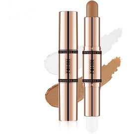 UNYOKE Natural Imaging Contouring Stick Ends Matte Contoring Highlighter, Brighten Nose Shadows and Silhouettes, Dual-Purpose Natural Imaging-01# Bright Color Contouring
