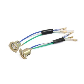 ACROPIX 3 Wires Headlight Head Lamps Socket Holder Adapter Bronze Tone - Pack of 2