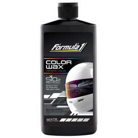 Formula 1 Color Wax Liquid for White Cars, Gives Ceramic Water Beading Protection and Ultimate Shiny Finish, Fills Minor Scratches with Color-Match Pigment, 16 oz