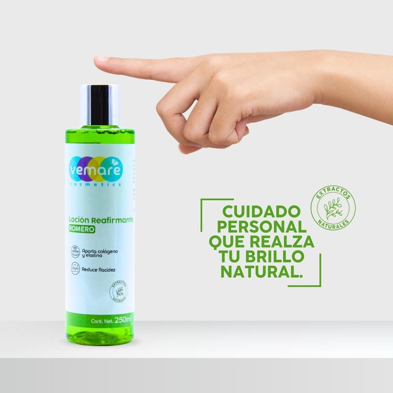 Vemare Cosmetics Loción Reafirmante de Piel con Extracto de Romero