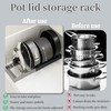 SHUTKMVCW Lid organizers inside cabinet adjustable, Kitchen Pot lid organizer