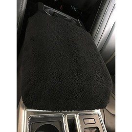 Car Console Covers Plus Made in USA Faux Fur Sherpa Center Armrest Console Cover for Dodge Ram 1500 2500 Series 2008-2013 Models Black