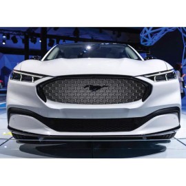 Mustang Fits Ford Mach-E Mustang Grille Vehicle Graphic Wrap Carbon Grid Metal Mesh Gray