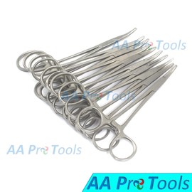 AA PRO 10× Mosquito HEMOSTAT Curved FORCEP 5" Locking Handle Picking Instruments A+ Quality