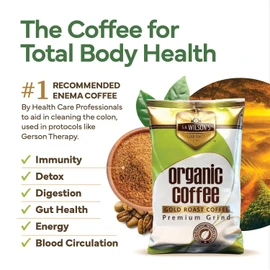 SA Wilson’s Coffee Enema – Organic Enema Coffee – USDA Organic – High Caffeine for Liver Detox, Colon Cleanse, Digestion & Energy – & Detox Support