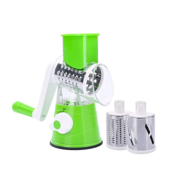 Hosoncovy Suction Rotary Cheese Grater Drum Grater Vegetable Slicer with