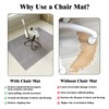 Koonmi Tempered Glass Chair Mat for Hardwood Floors & Carpets,
