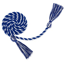 Graduation Cords for Graduation 2025 Royal Blue and White Grad Cords Honor Cord Graduations Ropes 67 Inch Long Braided Cord for 2025 Graduations Ceremony Decorations Bachelor Gown Accessories