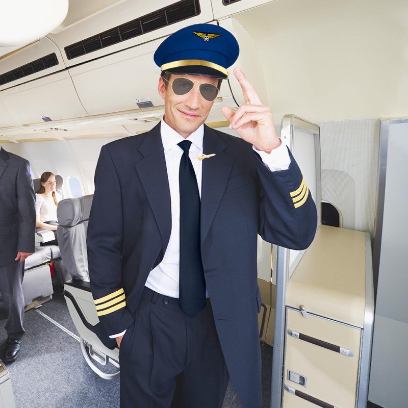 LaVenty Pilot Costume Airline Pilot Captain Costume Pilot Dress Up