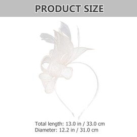 Lurrose Ladies Hats Ladies Hats Fascinator Headband, Fascinators Hat Ribbons on a Headband and a Clip Tea Party Headwear for Women Bridal Hair Clip Bridal Hair Clip