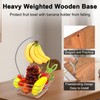 Livabber Countertop Fruit Basket Bowl with Banana Hanger, Modern Standing