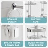 Zenith Expandable Handheld Shower Head/Large Bottle Caddy, Stainless Steel