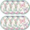 Golden Butterfly Paper Plates, 8 ct
