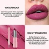 Purple Pink Lipstick Lip Liner Set, Violet Matte Lipliner Long