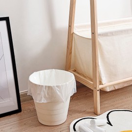 Small Trash Bags 4 Gallon - Unscented 4 Gal Bathroom Trash Bags, Small Garbage Bags for Bathroom Office Bedroom, White 4 Gallon Trash Bag Plastic Mini Small Trash Can Liners, 80 Count