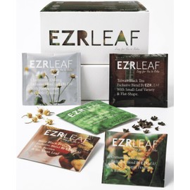 EZR LEAF Taiwan Tea Rituals – Premium Taiwan Tea Variety Pack, Taiwan Black Tea & Oolong Tea Collection, Four Seasons Oolong, Osmanthus Oolong, Pyramid Tea Bags, Tea Gift Set