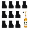 Coffee Syrup Pump Tip Covers 10 Pack Black Rubber Pourer