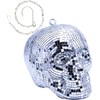 Disco-Ball Human Head Skull Decor - Reflective Skull Ornament, Skull