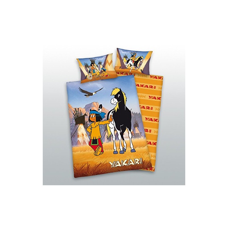 Yakari Bed Linen, Cotton, Multi-Colour, Single