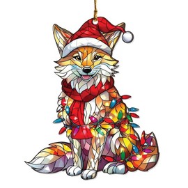 Coyote Ornaments for Christmas Tree, Coyote Christmas Ornaments - Coyote Decor - Gifts for Coyote Lovers, Coyote Gifts for Women Men - Acrylic Ornament