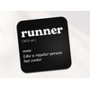 Runner Square Coaster - Running Sport Fan Dictionary Regular But