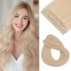 SEGOHAIR Clip in Hair Extensions Real Human Hair, 10inch Platinum