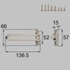 LIXIL TOSTEM Door Guard Set for Single Opening, Shine Gray