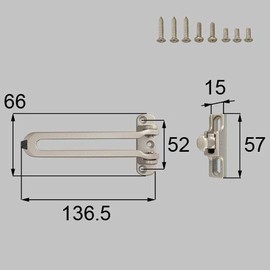 LIXIL TOSTEM Door Guard Set for Single Opening, Shine Gray DKZK1071