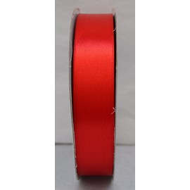 Geschenkband aus Doppelsatin, 15 mm, Rolle mit 50 m, Satinband rot