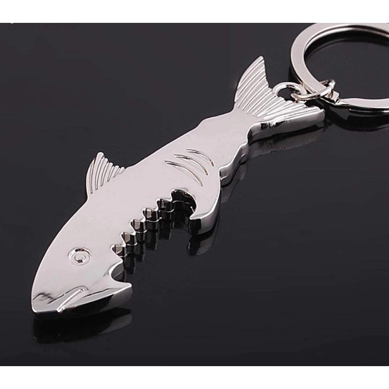Sportigo ® Shark Keyring with Bottle Opener in Silver /