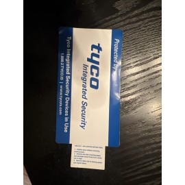Tyco integrated security stickers Lot 4