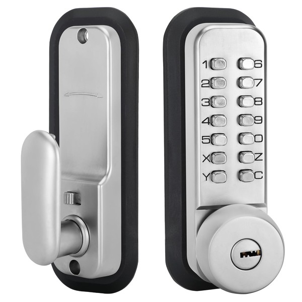 Mechanical keyless Entry Door Lock，Outdoor Keyless Gate Lock Waterproof and