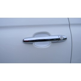 Gloss White Auto Accessory Door Handle Trim Molding Scratch Cover Guards 4 Door Pack