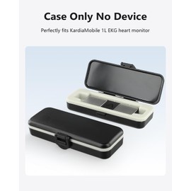 SavvyBloom Kardia Mobile Case Only for KardiaMobile 1L EKG Heart Monitor, KardiaMobile 1L Case with Silicone Pad for Travel and Portable, Protect Kardia (CASE ONLY) Black