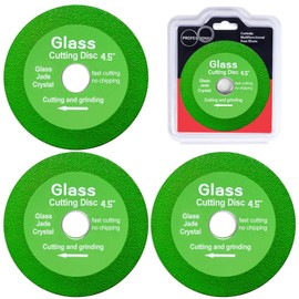 4.5" Glass Cutting Disc, 3Pcs Diamond Saw Blade for Angle Grinder, Ultra-Thin Ceramic Diamond Cutting Disc for Glass Tile Marble Ceramic Jade, 7/8" Arbor