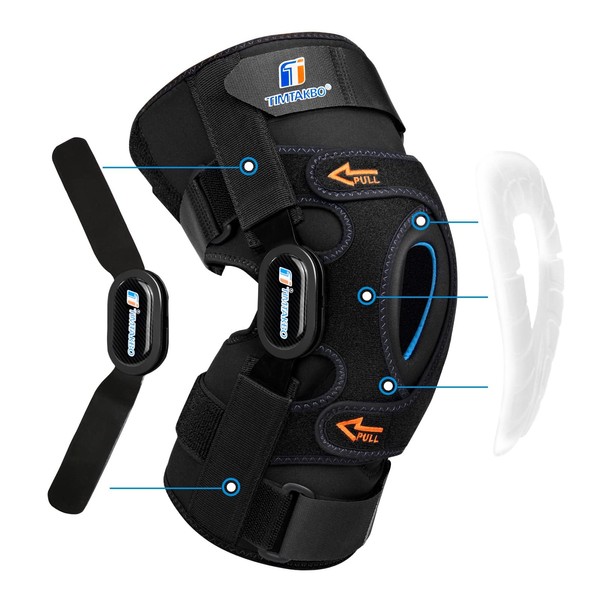 2.0 Version xxl Hinged Knee Braces for Knee Pain Relieve,GEL