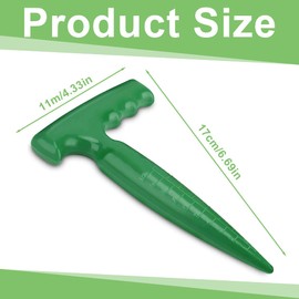 SGERUFZ 1 Piece Plantador de Cebollas para Bulbos de Flores con Escala de Medición para Plantar con Precisión Ideal para Sembrar Verduras y Flores (Verde)