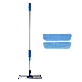 Real Clean 16 inch Commercial Professional Microfiber Mop Kit with Two Microfiber Mop Pads for All Surfaces