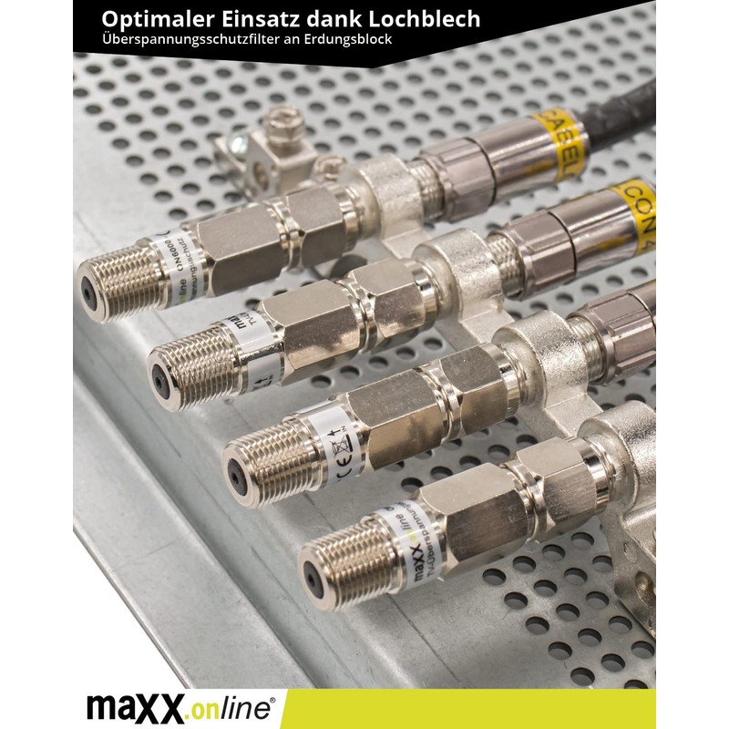 maxx.onLine Surge Protection & Lightning Protection Filter with 4-Way Earth