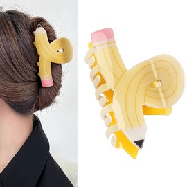 Pencil Hair Claw Clips Funny Teacher Hair Clips Cute Back To School Accessories for Teachers Appreaction Present