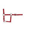 USG Halter with Silver Fittings/ Soft Padded, Pony, Red