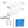 AMT 2 Pack Acrylic Floating Shelves, 15" L x 3.25"