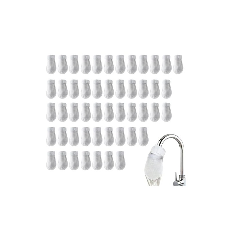 50 Piece Faucet Filter Cotton Bag for Kitchen Sink -