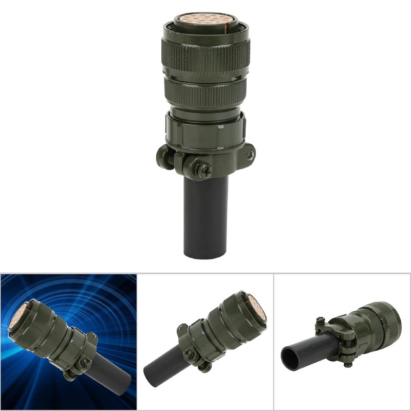 Industrial Aviation Connector Alloy Plating 17-Cores IP67 Waterproof Bent/Straight17-Core Straight