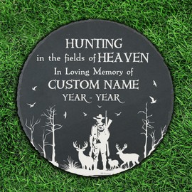 Hunting Memorial Stone, Gone Hunting in Heaven Slate Garden Stones, Hunting Memorial Gift, Hunting in Memory Loss of Loved One, Loss of Dad, Husband, Son TNP51