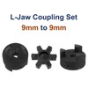 uxcell 9mm to 9mm L090 Flexible 3-Piece L-Jaw Coupling Coupler