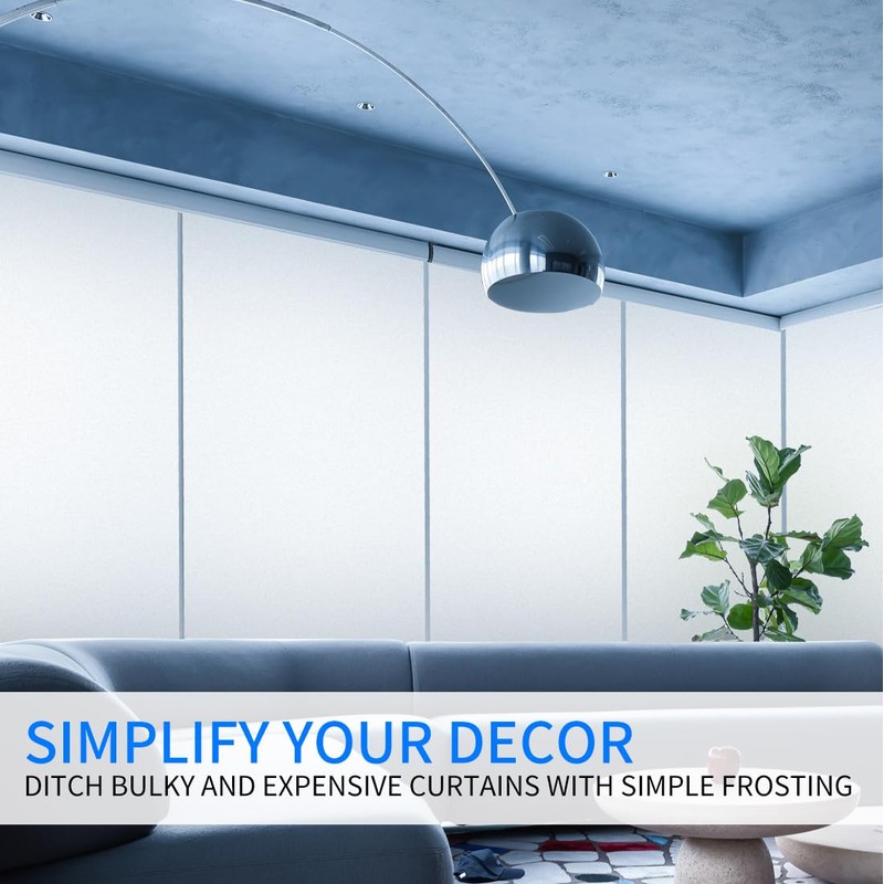 DERZGAO Window Privacy Film with Installation Tools, Static Cling, Anti