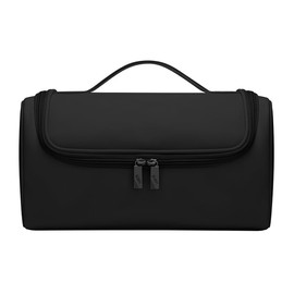 BUBM Travel Case Compatible with Airwrap Complete Styler and Attachments, Portable Storage Bag with Metal Hanging Hook for Airwrap All Models, Long Barrel, Hair Curler Accessories, Black