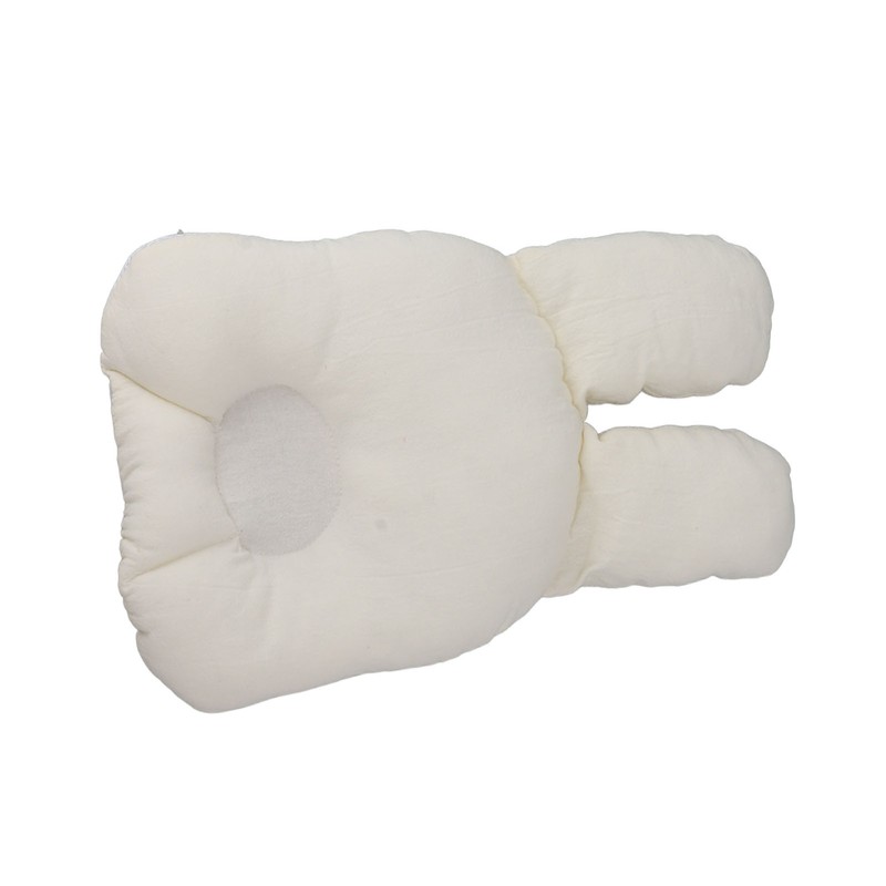 Baby Pillow Recessed Rabbit Ear Shaped 21.5cm Width Soft Breathable